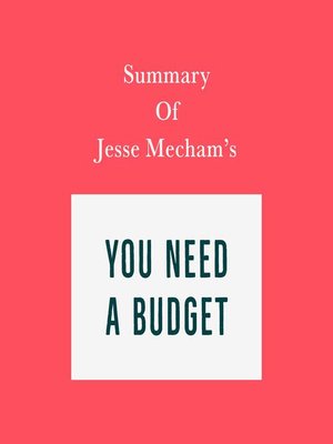 cover image of Summary of Jesse Mecham's You Need a Budget
